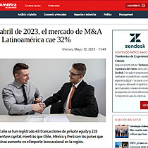 A abril de 2023, el mercado de M&A en Latinoamrica cae 32%